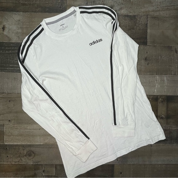 Adidas 3 Stripe Designed 2 Move Long Sleeve Tee size Small - Picture 12 of 12